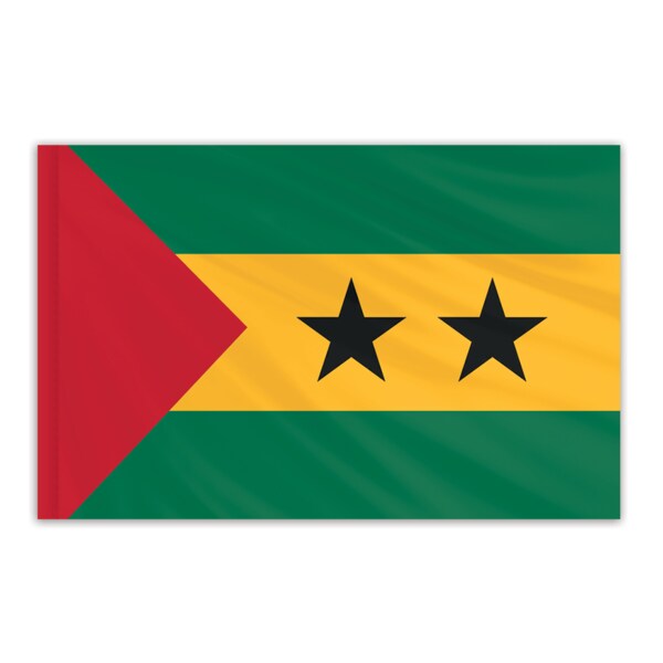 Global Flags Unlimited Sao Tome and Principe Indoor Nylon Flag 4'x6' 202832